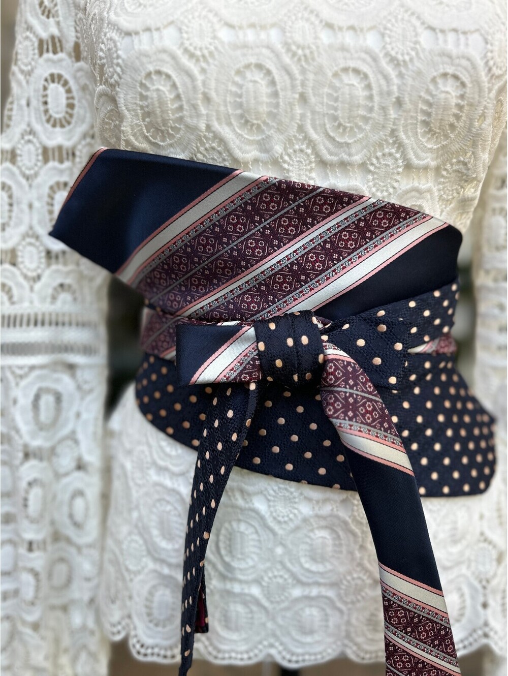 Upcycled Vintage Obi Belt | Corset Wrap Style | OOAK | OS